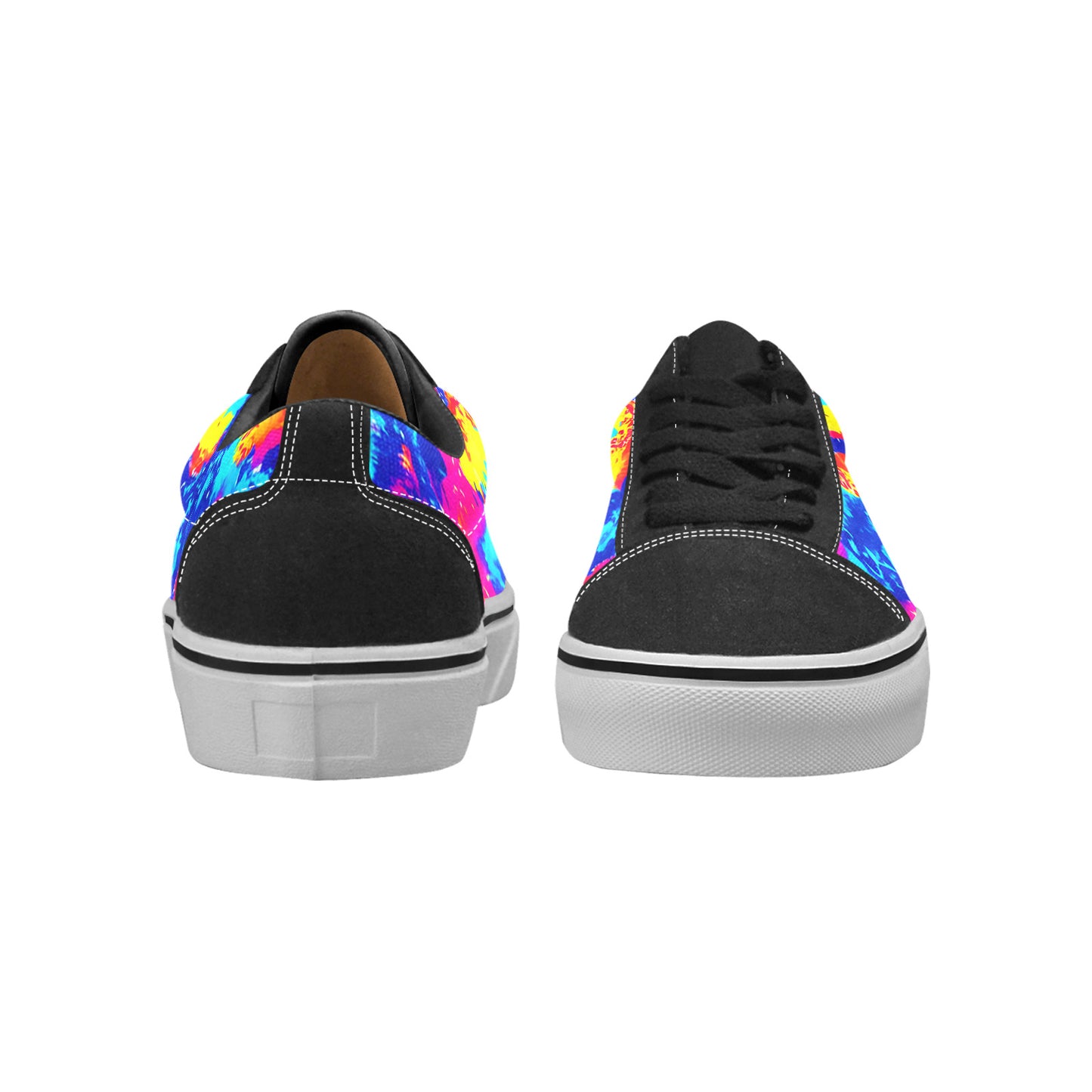 MEN'S Tie Dye Splash Retro Low Top Skateboarding Dark Academia Custom Shoes