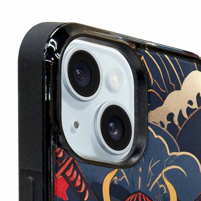 iPhone 15 Case — Samurai Art Repeat Pattern, Custom Art Phone Cover