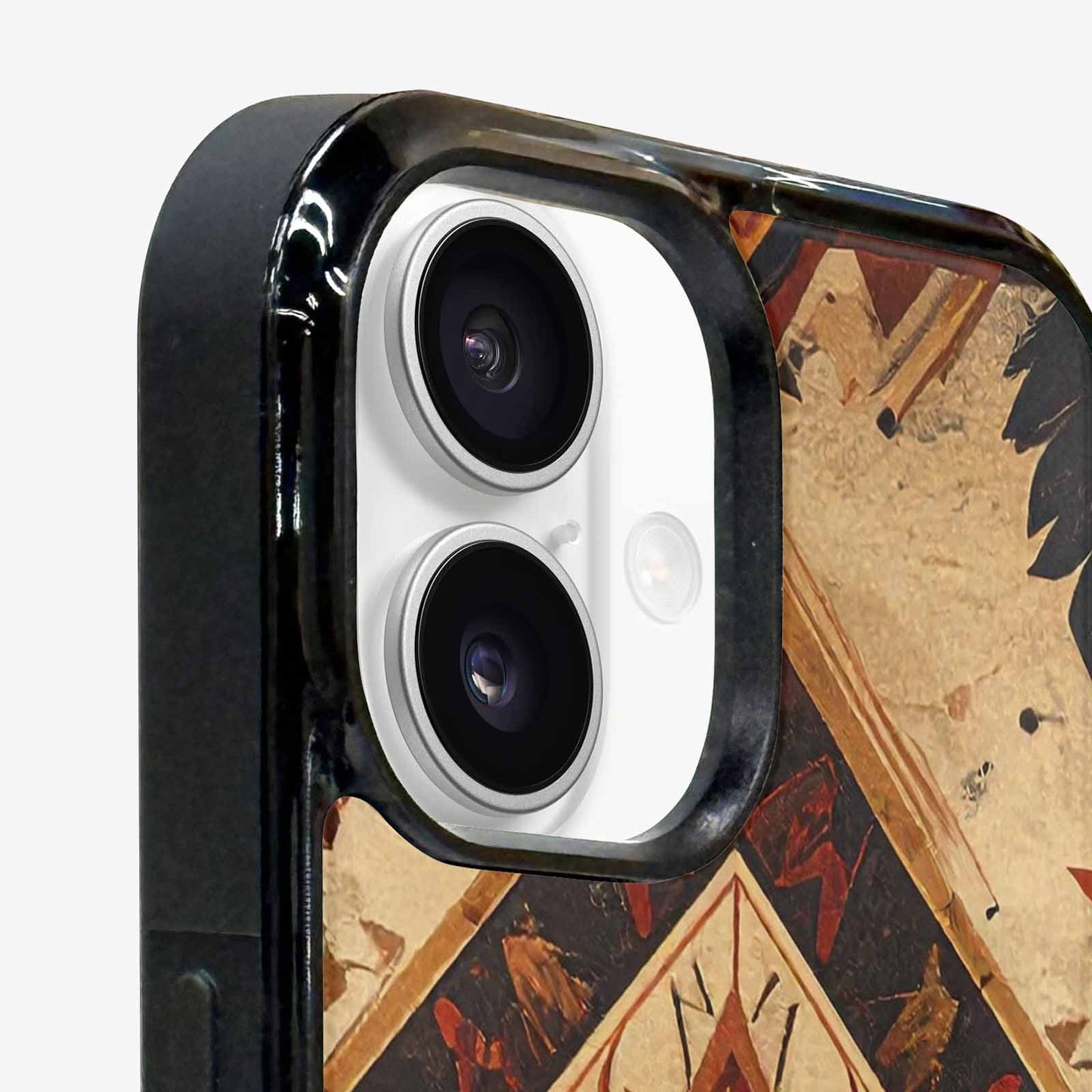 iPhone 16 Case — Native American Geometric Pattern Arrows Feathers, Personalized Phone Case