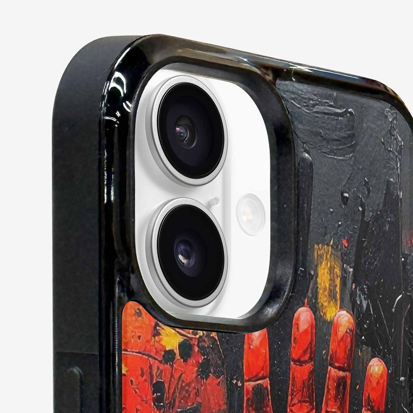 iPhone 16 Plus Case — Halloween Splatter Handprint Custom Personalized Phone, Custom Printed Phone Case