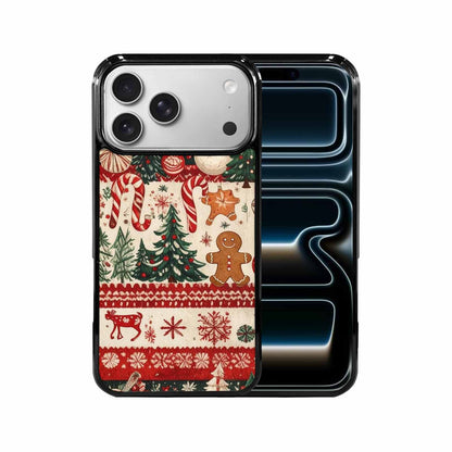 iPhone 17 Pro Max Case — Small Christmas Holly Snowflake Original Art, Custom Made Phone Cover