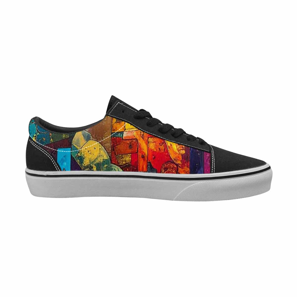 WOMEN'S Jesus Canvas Wearable Art Vibrant Chaos Sneakers