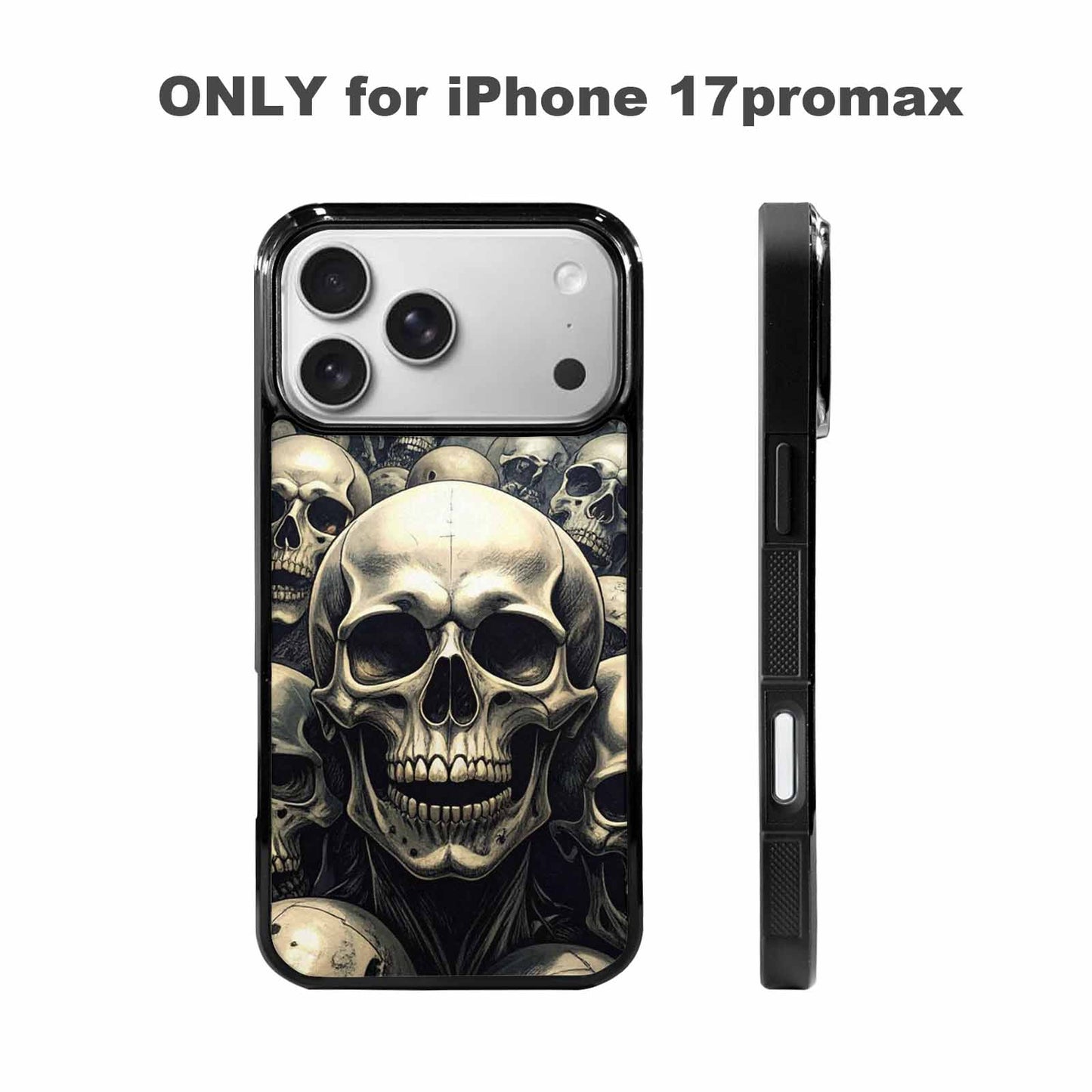 iPhone 17 Pro Max Case — Skull Dark Art Gothic Print Gothic, Personalized Phone Case