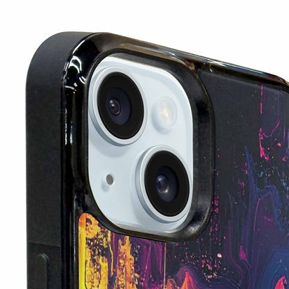 iPhone 15 Case — Glitch Dark Art Seamless Pattern Vibrant, Custom Phone Case