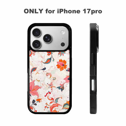 iPhone 17 Pro Case — Marble Floral, Unique Phone Case Design