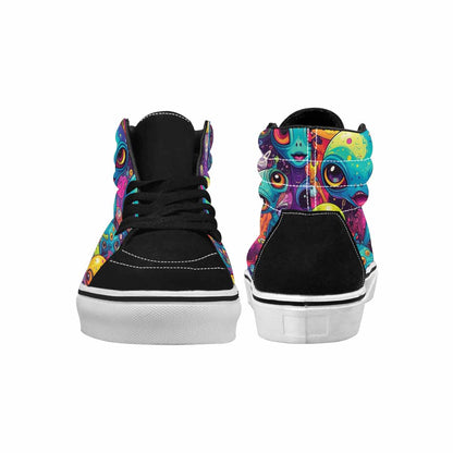 MEN'S Cartoon Alien Characters High Top Canvas Surreal Shoes