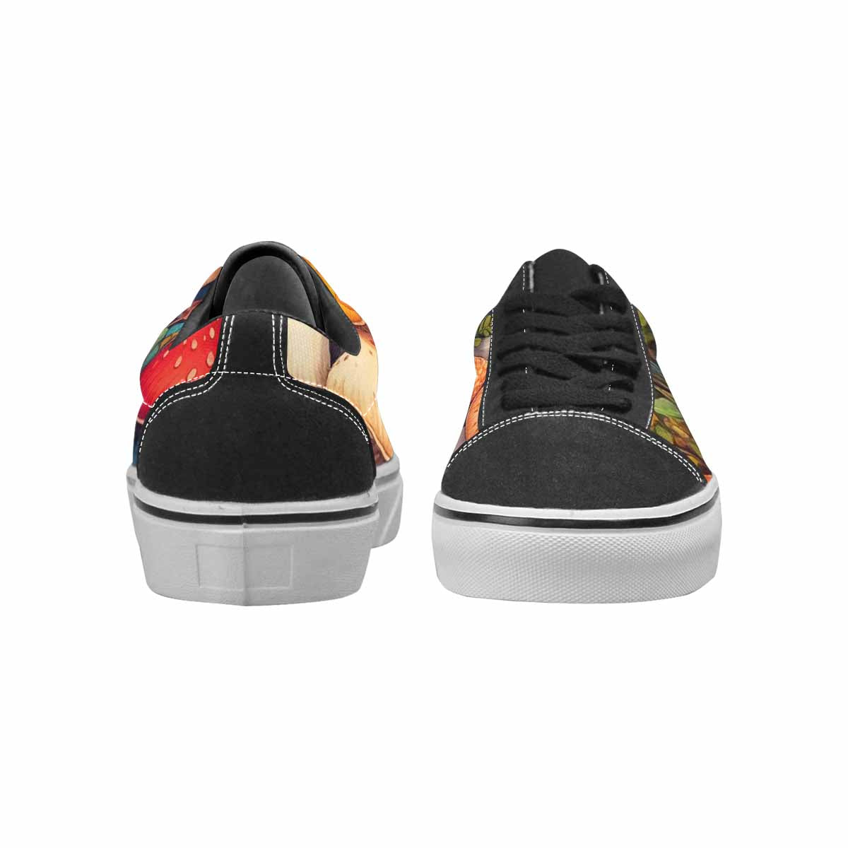 WOMEN'S Mushrooms (general) Lace-Up Canvas Grunge Custom Shoes