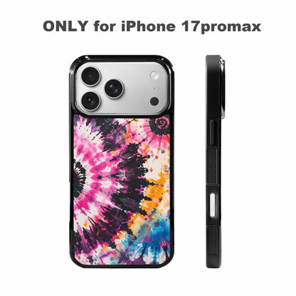 iPhone 17 Pro Max Case — Tie Dye Swirls Black Tie Dye, Custom Printed Phone Case