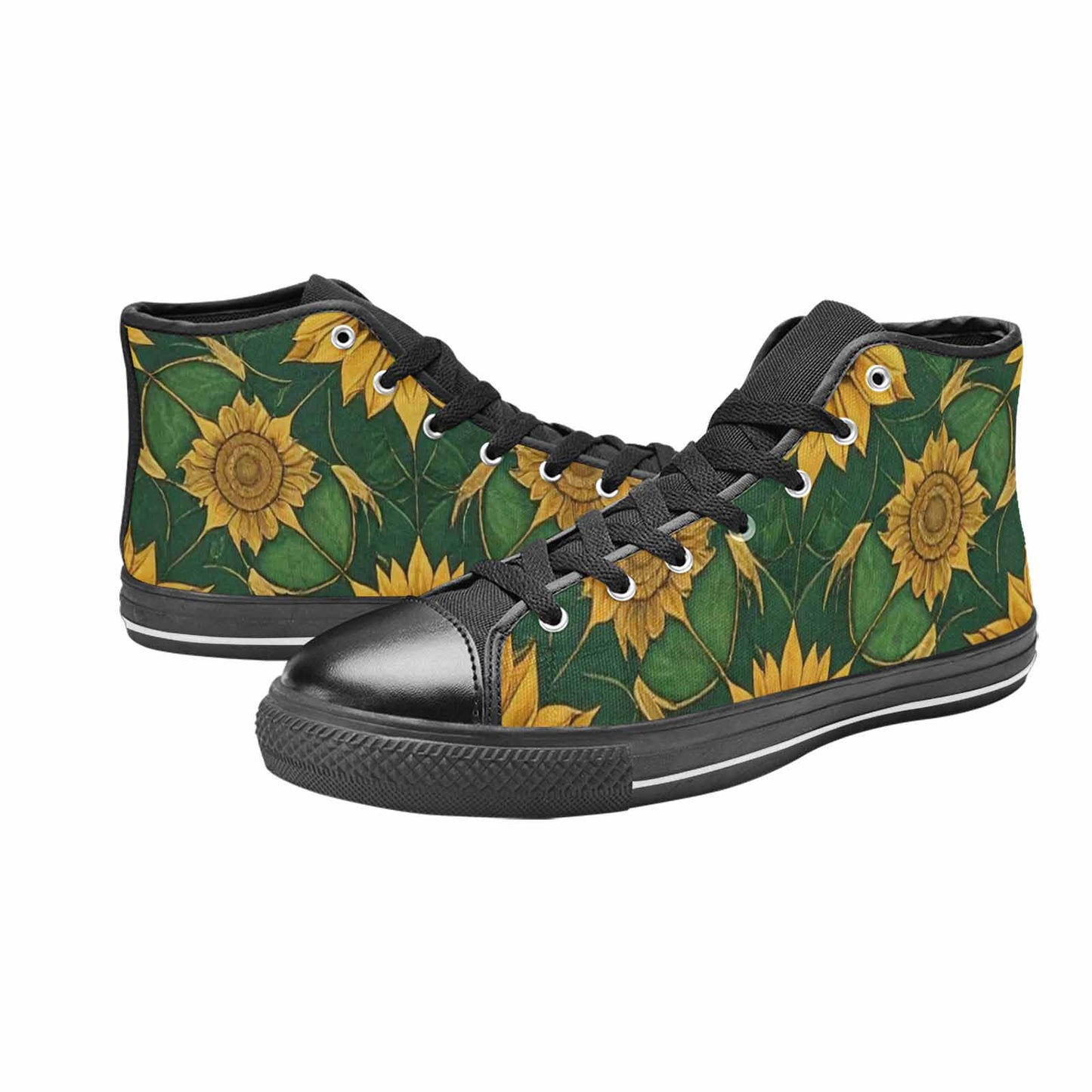 WOMEN'S Sunflower Mandala Kaleidoscope High Top Canvas Y2K Sneakers