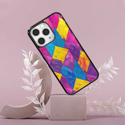 iPhone 15 Pro Max Case — Pansexual Flag Color Theme Small Rainbow, Custom Designed Case Cover