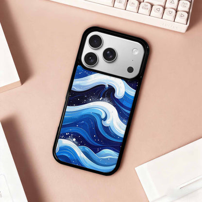 iPhone 17 Pro Case — Glossy Winter Wave Seamless Cartoon Cute, Personalized Phone Case