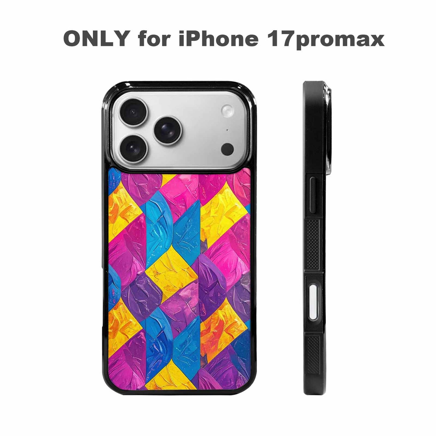 iPhone 17 Pro Max Case — Pansexual Flag Color Theme Original Art, Unique Phone Case Design