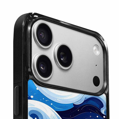 iPhone 17 Pro Case — Glossy Winter Wave Seamless Cartoon Cute, Unique Phone Case Design