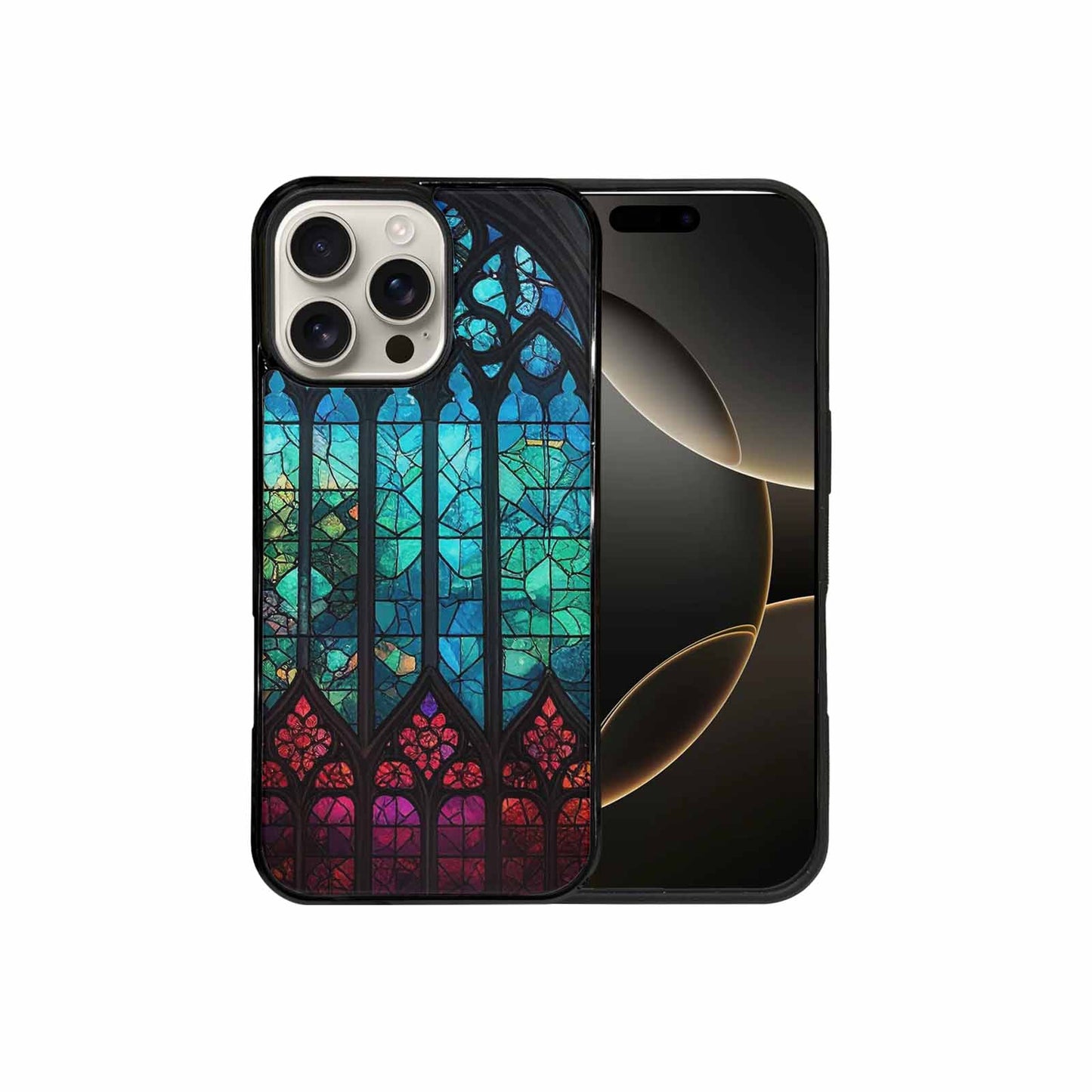 iPhone 16 Pro Max Case — Stained Glass Cathedral Custom, Custom Designed Case Cover