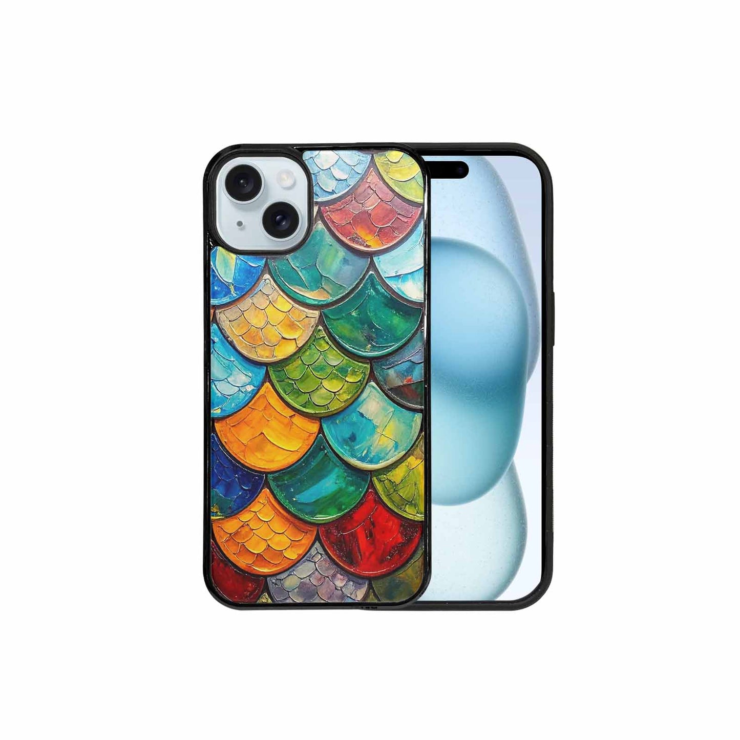 iPhone 15 Plus Case — Reptile Scale Full Color Vibrant Reptile, Personalized Phone Case