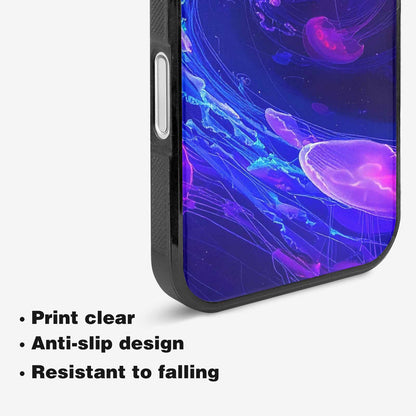iPhone 16 Case — Jellyfish Glow Jellyfish Glow Pattern Hundreds, Custom Printed Phone Case