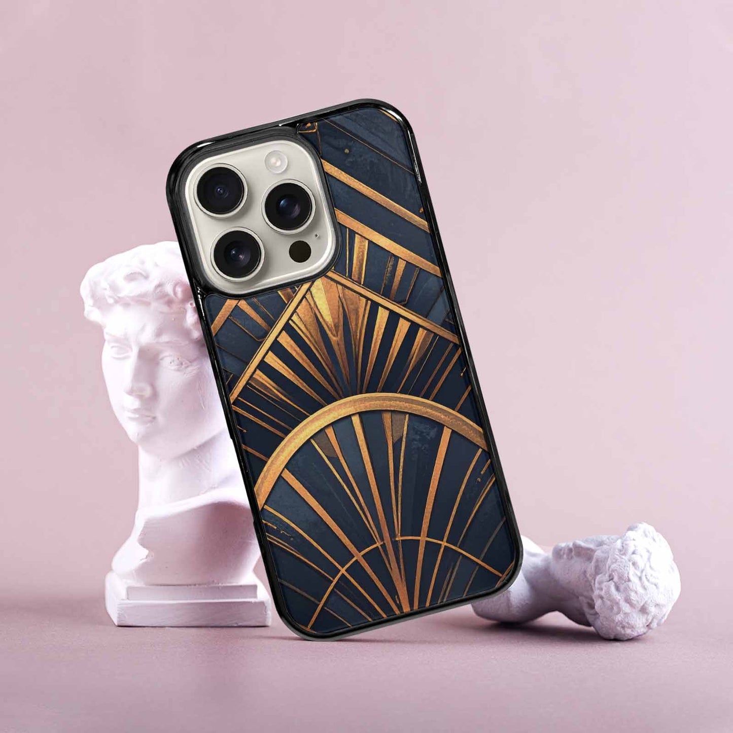 iPhone 16 Pro Case — Art Deco Illustration Pattern, Custom Print Case Cover