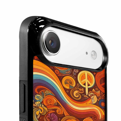 iPhone 17 Air Case — Small Groovy Peace Sign Swirl Original, Personalized Phone Case