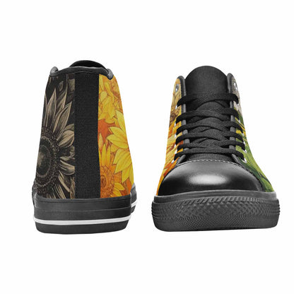 WOMEN'S Blend Melt Them High Top Canvas Dark Academia Custom Shoes