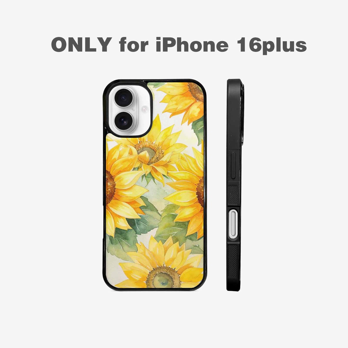 iPhone 16 Plus Case — Sunflowers Watercolor, Personalized Phone Case