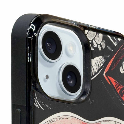 iPhone 15 Plus Case — Googly Cartoon Mouths, Personalized Phone Case