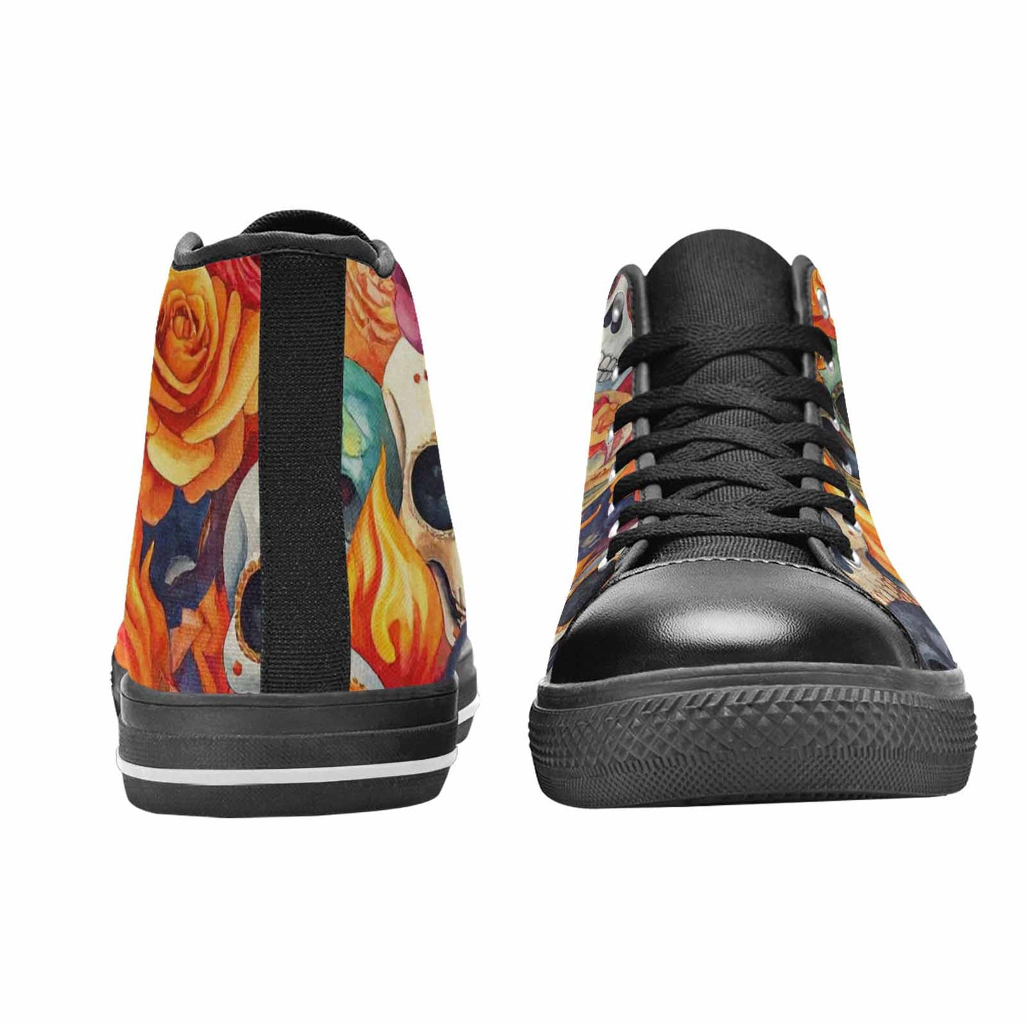 MEN'S Skull High Top Canvas Dark Academia Sneakers