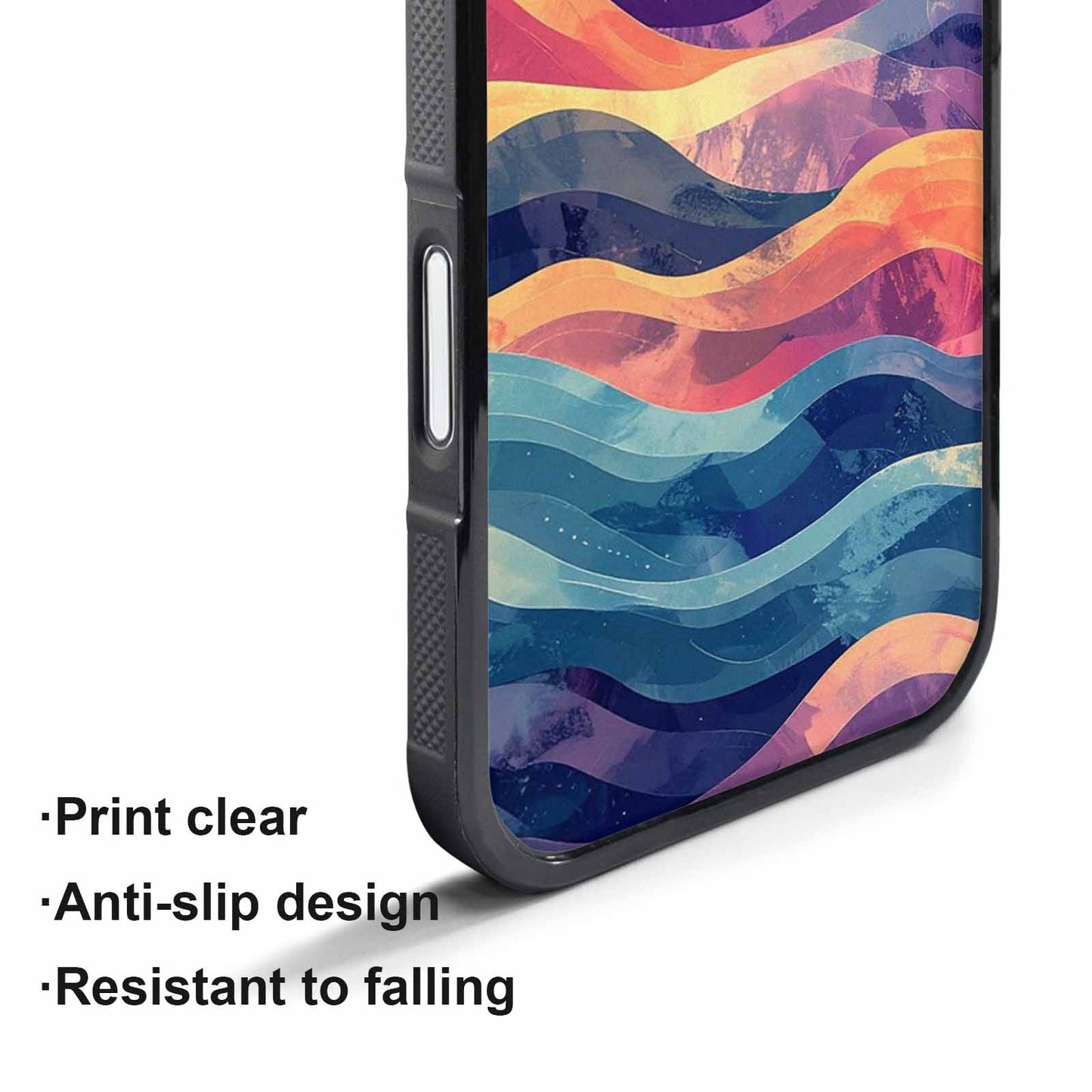 iPhone 17 Pro Case — Glowing Camo Wave Camo, Custom Phone Case