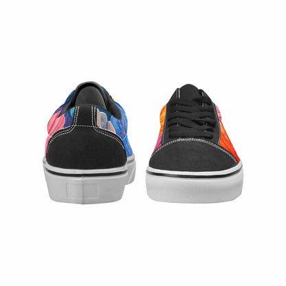 MEN'S Fish Scale Coral Canvas Lace-Up Surreal Custom Sneakers