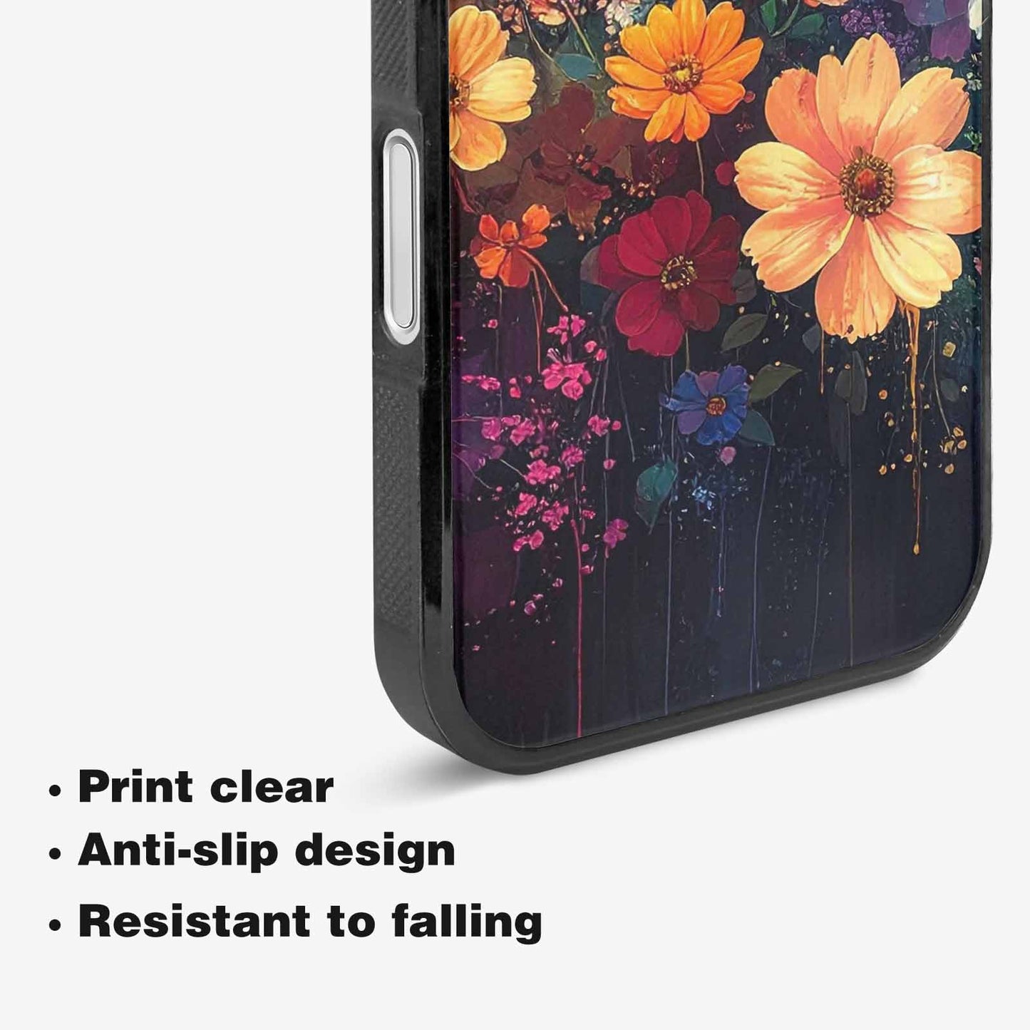 iPhone 16 Case — Shadowy Glitch Floral Pattern Hundreds Of, Custom Art Phone Cover