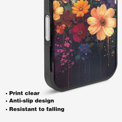 iPhone 16 Case — Shadowy Glitch Floral Pattern Hundreds Of, Custom Art Phone Cover