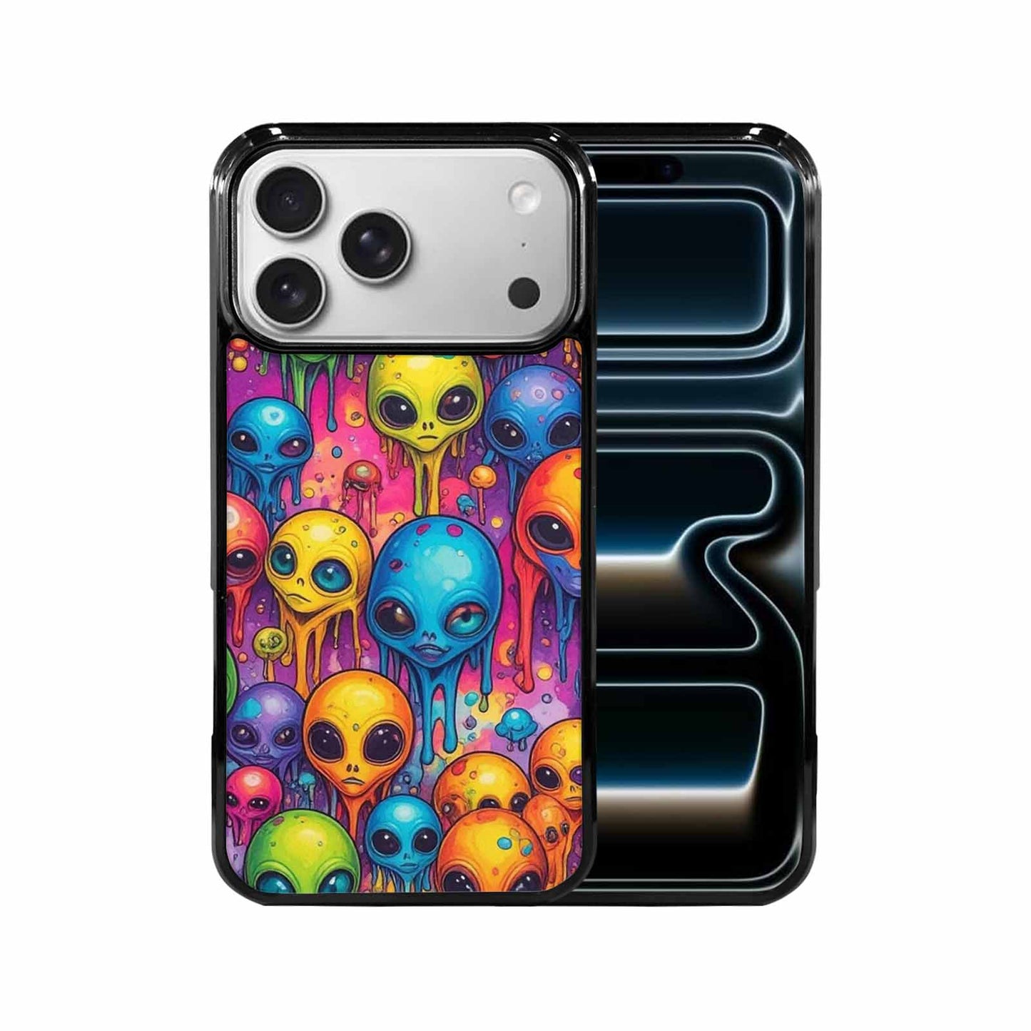 iPhone 17 Pro Max Case — Melting Aliens Pattern Alien Scifi, Personalized Phone Case