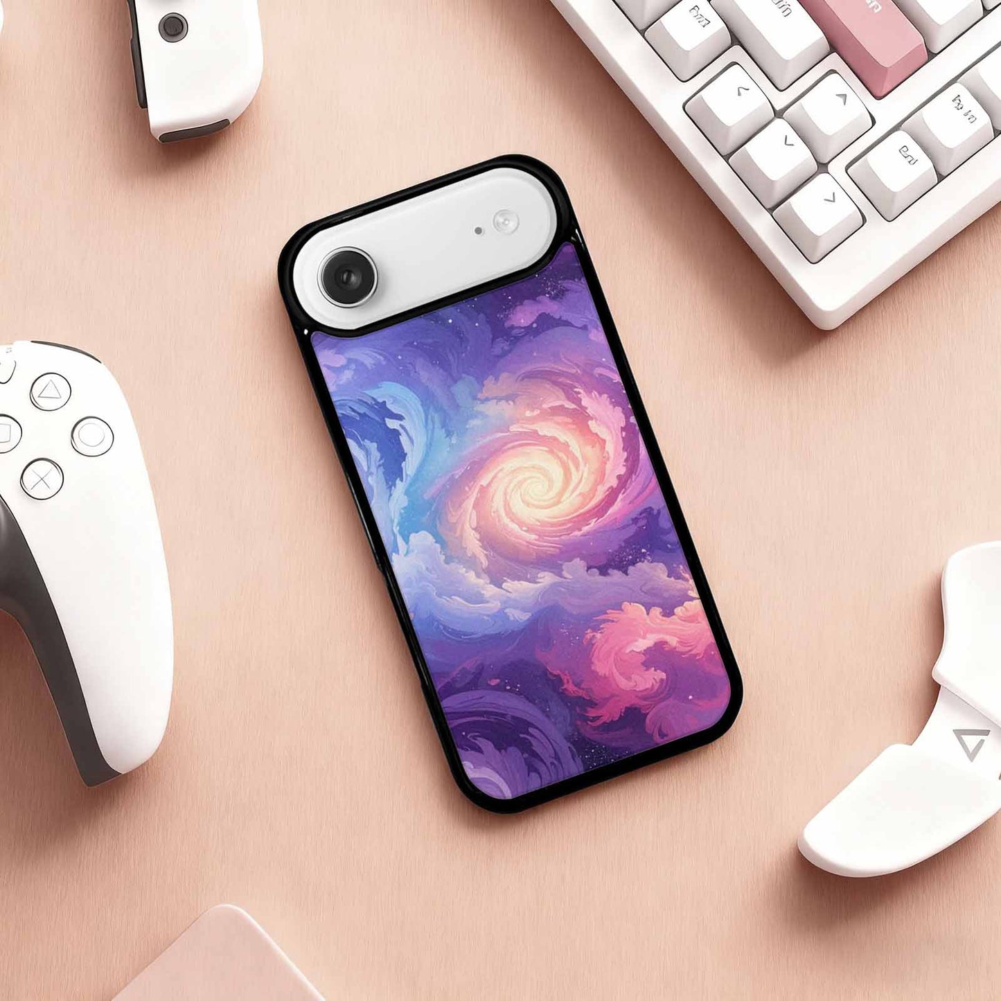 iPhone 17 Air Case — Seamless Repeating Pattern Of Overlapping Galaxy, Personalized Phone Case