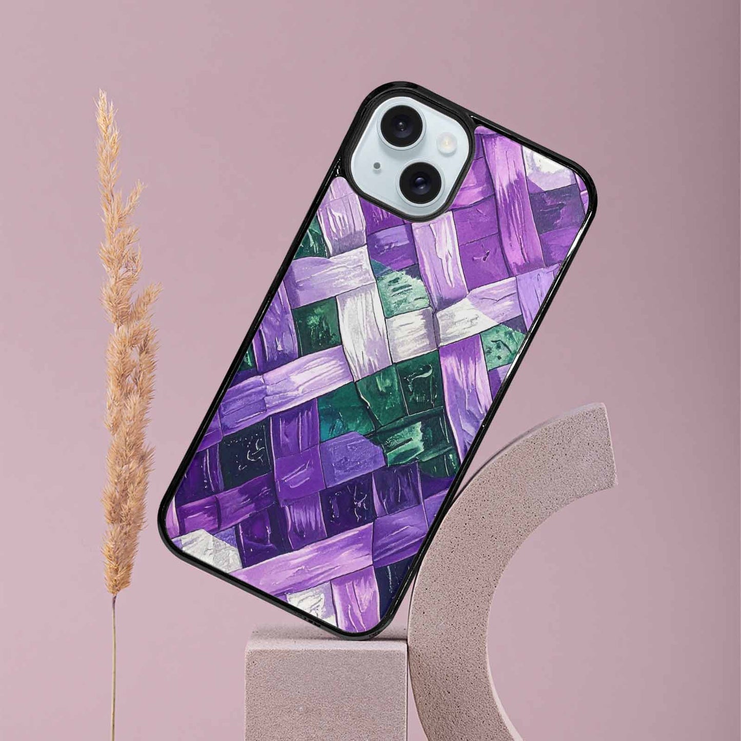 iPhone 15 Plus Case — Genderqueer Flag Color Theme Small Rainbow, Custom Print Case Cover