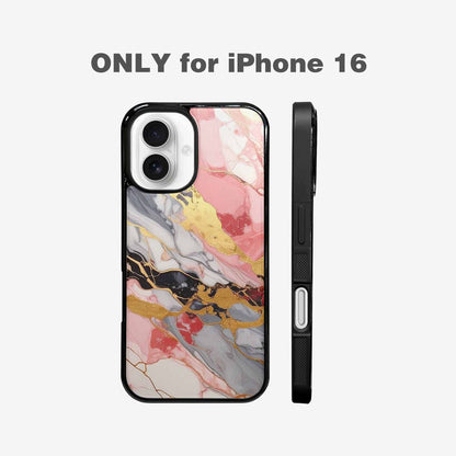 iPhone 16 Case — Marble Vein Marble Veins Pattern Hundreds, Customized Protective Case