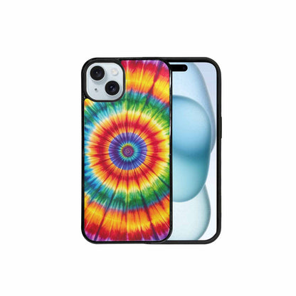 iPhone 15 Plus Case — Rainbow Spiral Tie Dye Alt, Personalized Phone Case