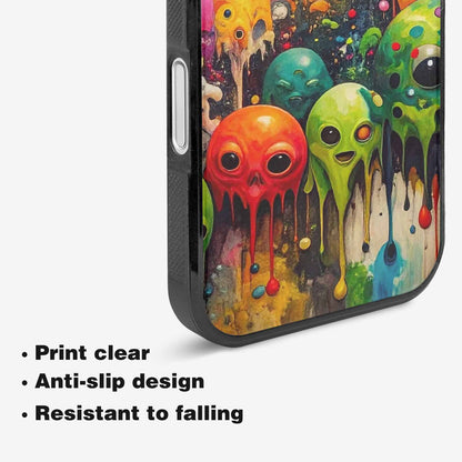 iPhone 16 Case — Aliens Camomelting Aliens Patt Tuu, Personalized Phone Case