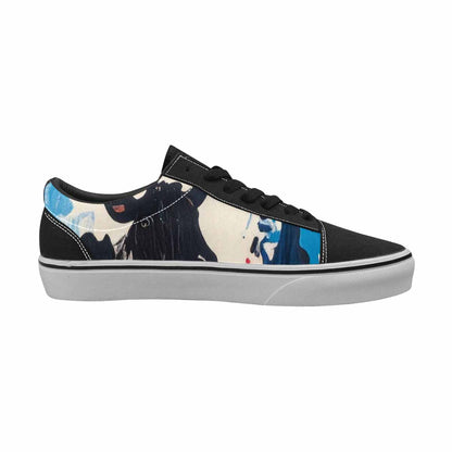 WOMEN'S Cow Animal Print Canvas Lace-Up Neon Fantasy Shoes