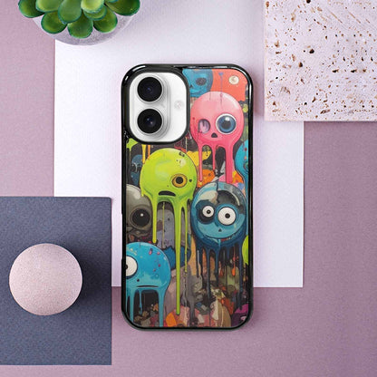 iPhone 16 Case — Aliens Camomelting Aliens Patt Fgd, Custom Print Case Cover