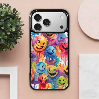 iPhone 17 Pro Max Case — Smiley Facessmiley Faces Tie Original Art, Custom Made Phone Cover