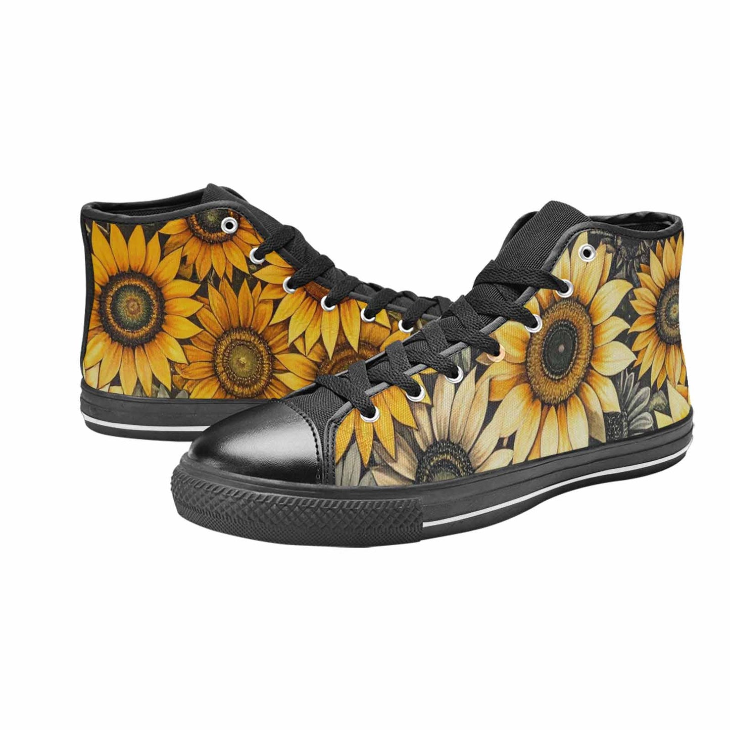 WOMEN'S Blend Melt Them High Top Canvas Vibrant Chaos Custom Sneakers