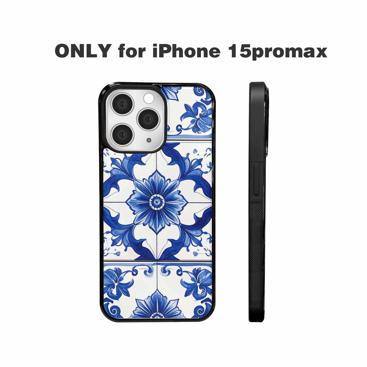 iPhone 15 Pro Max Case — Talavera Tile Floral Custom, Custom Print Case Cover