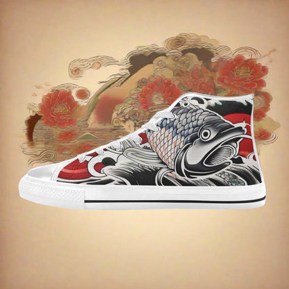Peacock Pink Cream Custom WOMEN Bold Art - Freaky Shoes | Custom Art Sneakers