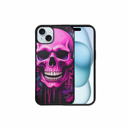 iPhone 15 Plus Case — Pink Purple Skeletons Neon Drip Melting, Custom Made Phone Cover