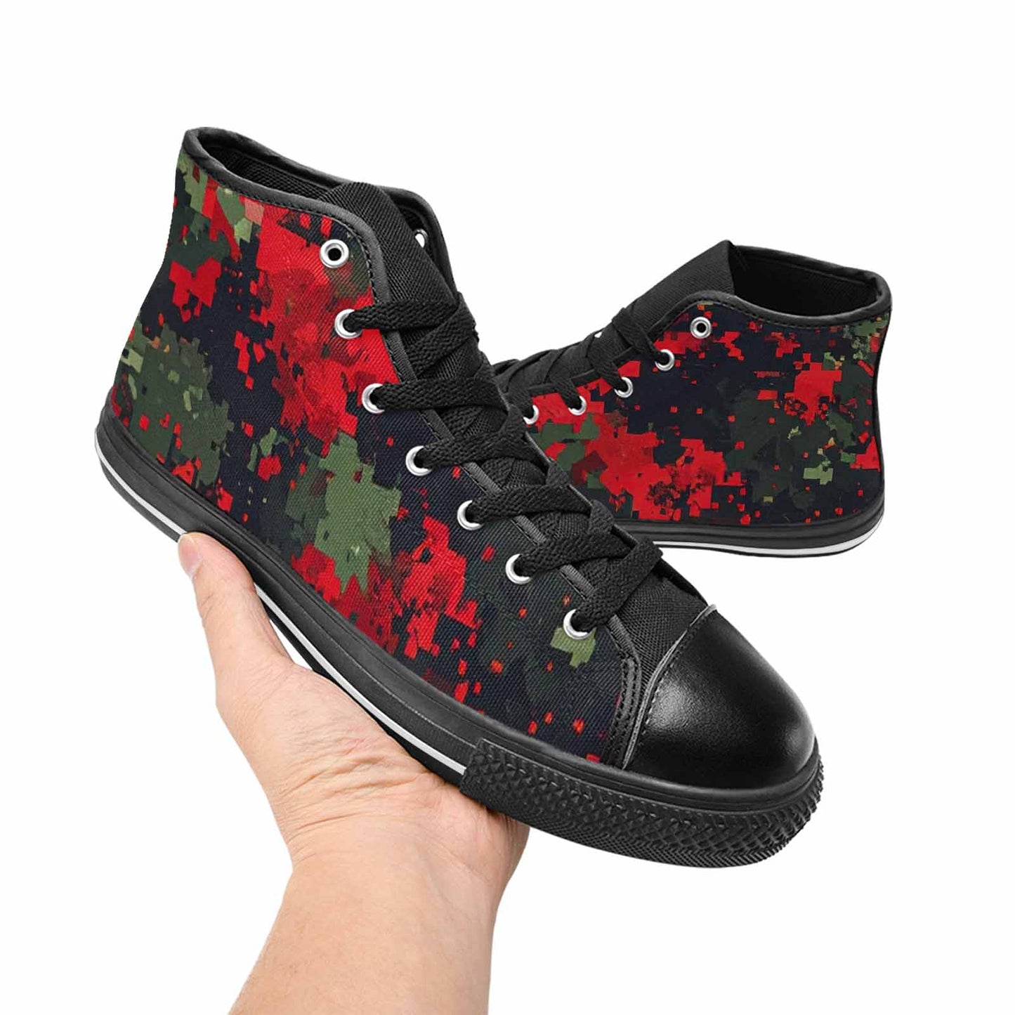 WOMEN'S Military Camouflage Blotch High Top Canvas Aesthetic Sneakers