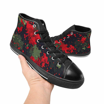WOMEN'S Military Camouflage Blotch High Top Canvas Aesthetic Sneakers