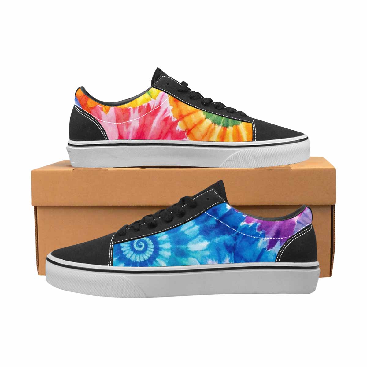 WOMEN'S Tie Dye Swirl Canvas Lace-Up Surreal Shoes
