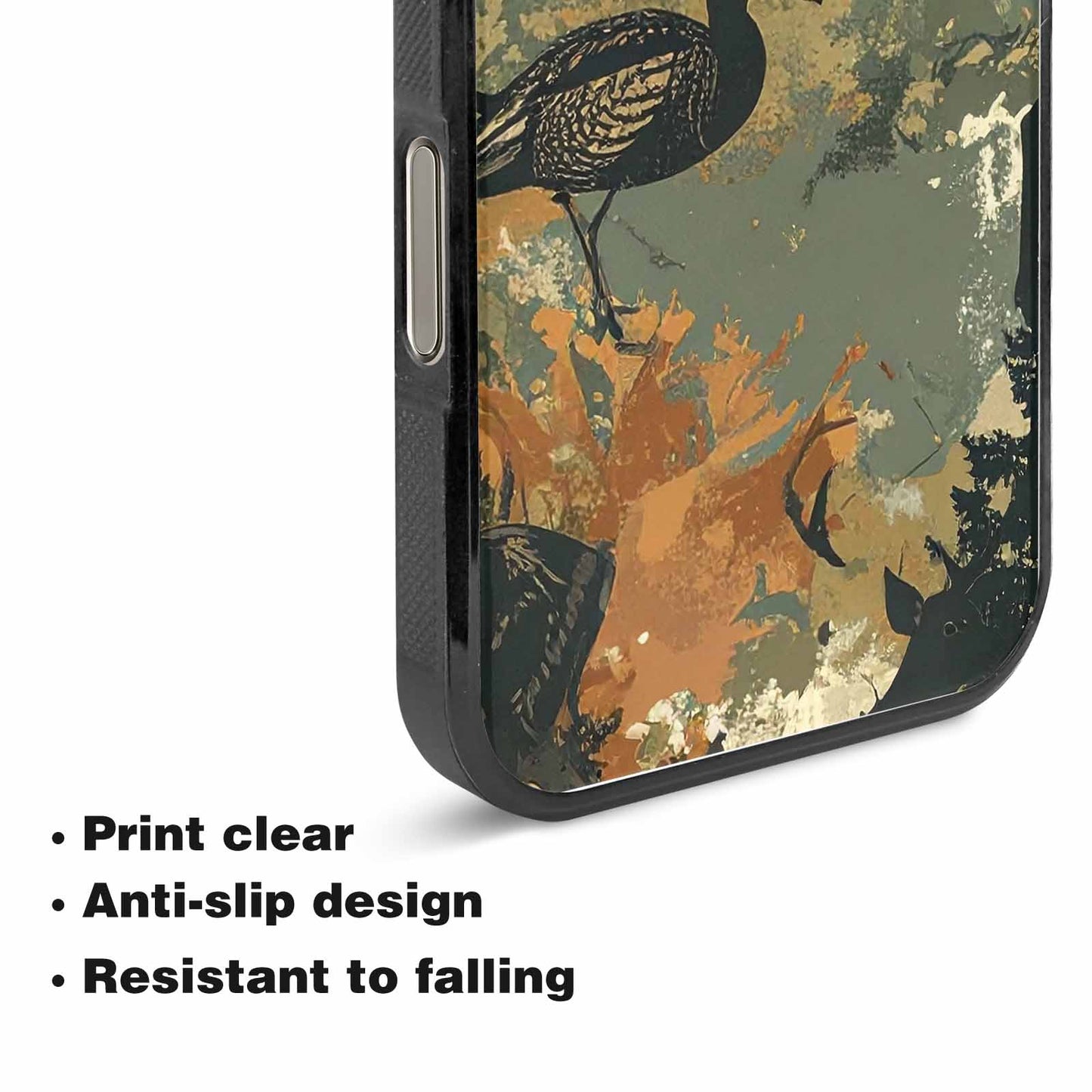 iPhone 15 Pro Max Case — Hunting Camouflage Pattern With Deer And, Customized Protective Case
