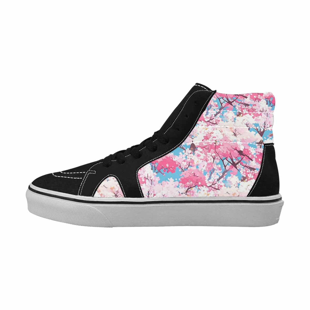 MEN'S Cherry Blossom Branch Cherry High Top Canvas Wallpaper Art Sneakers
