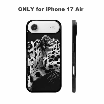 iPhone 17 Air Case — Leopard Print Black And White Animal, Custom Made Phone Cover