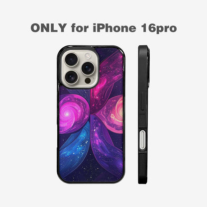 iPhone 16 Pro Case — Rose Galaxy Art Seamless Pattern Vibrant, Custom Designed Case Cover